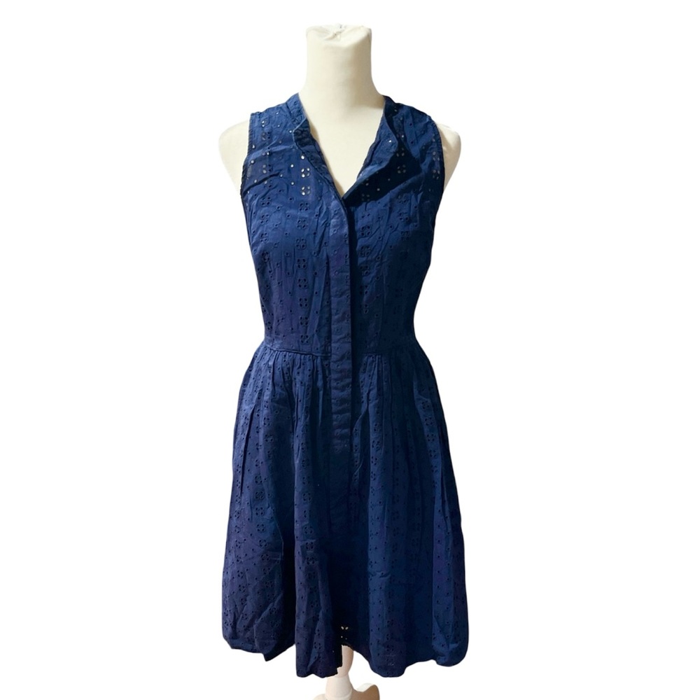 J. Crew Navy Sleeveless Mini Dress